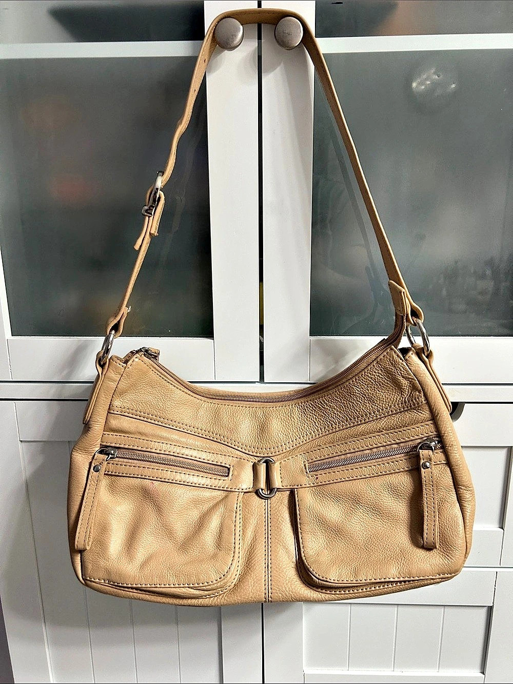 Stone Mountain Leather Shoulder Bag in Brown EUC